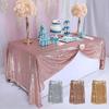 Glitter Square Rectangle Tablecloth Sequin Embroidered Tablecloth Wedding Sequins Tablecloth Party Tablecloth Halloween & Christmas Decoration