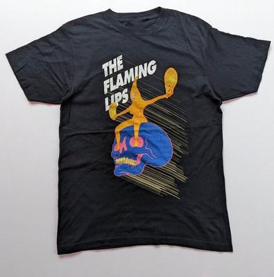 Vtg Flaming Lips Band Heavy Cotton Black All Size T Shirt All Size CM269
