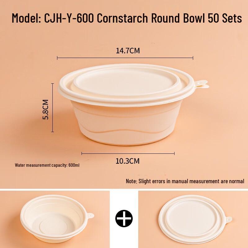 Disposable Round Food Containers with Lids