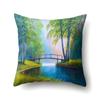 Forest Landscape Pattern Decorative Pillowcase Car Sofa Square Cushion Pillowcase