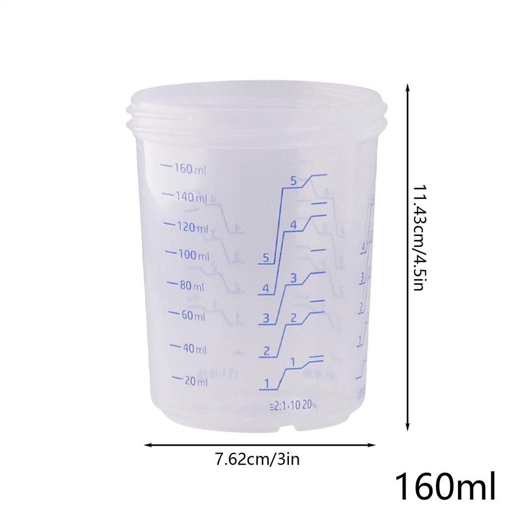 Paint Cups 10pcs Paint Sprayer Cup with Clear Scale for Car Spraying Wash-Free Paint Sprayer Cup Liners Simple Paint Measuring
