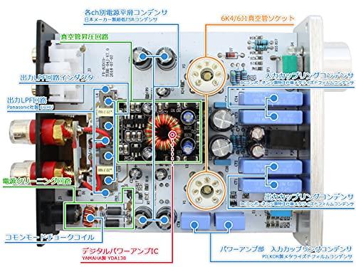FX-AUDIO-TUBE-04J [Silver] Vacuum Tube Hybrid Integrated Amplifier with Vacuum Tube and Digital Amplifier IC