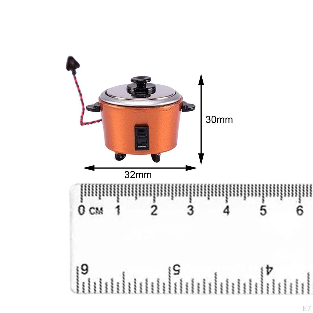 1:12 Dollhouse Rice Cooker Cookware Kitchen Accessories Play Toys Photographic Props