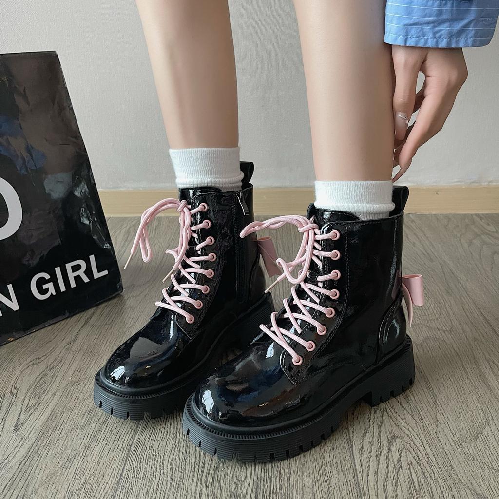 Boots Women High Heel Women Ankle Boots British Style Vintage Platform Women Winter Boots