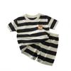 2023 Summer Striped Short Sleeve Set for Kids - Korean Style T-shirts for Boys and Girls
