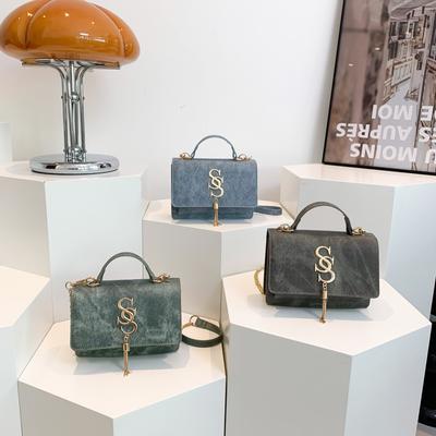 Schultertasche Einfache Freizeittasche für Damen Im Sommer Neue Mode und Schön Trendige Retro Crossbody Kleine Quadratische Tasche