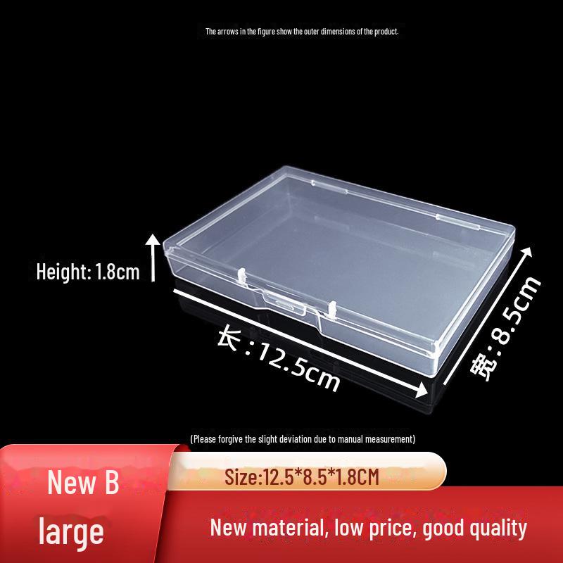 Διαφανή Πλαστικά Ορθογώνια Κουτιά Αποθήκευσης PP για Κάρτες Ταυτότητας και Ανταλλακτικά με Αναδιπλούμενα Χαρτιά Ρυζιού