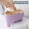 Double Layer Creative Elephant Shape Soap Box Soap Dish Drainable Soap Holder Waterproof Drain Rack Soap Container Tray