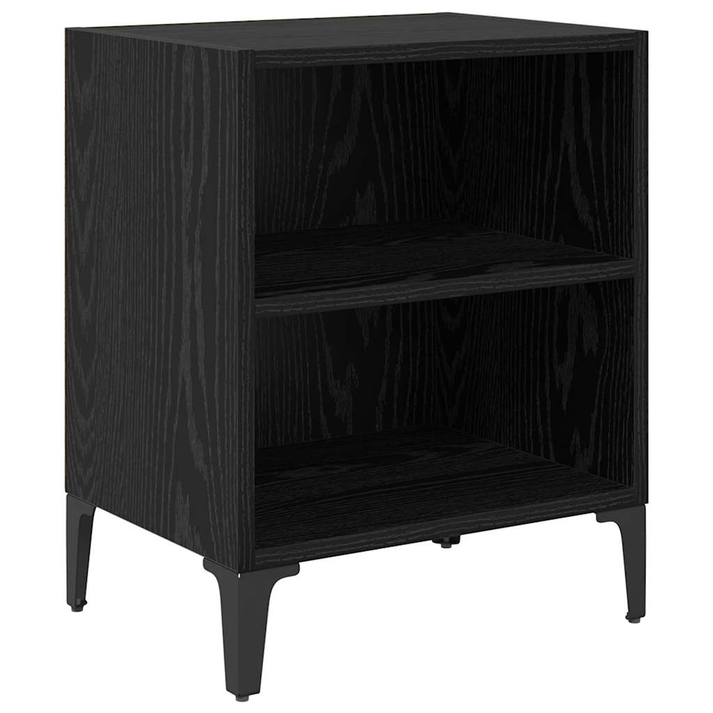 Nightstand Set of 2 Black Oak Effect 40 X 30 X 50 Cm