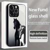 Horse Pattern Tempered Glass Phone Case Suitable for iPhone 17 16 15 14 13 12 11Pro/Max/Plus Anti Drop and Shockproof Back Cover