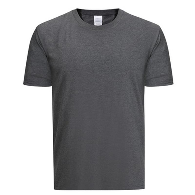 2023 Solid Cotton T-shirt Men's Fitness O-Neck Men's XS-2XL European Size T Shirt