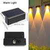 1pc Warm White LED Solar Wall Light Outdoor Courtyard And Deck Decorative Step Lights For Hotel Gardens Paths Courtyards Villas