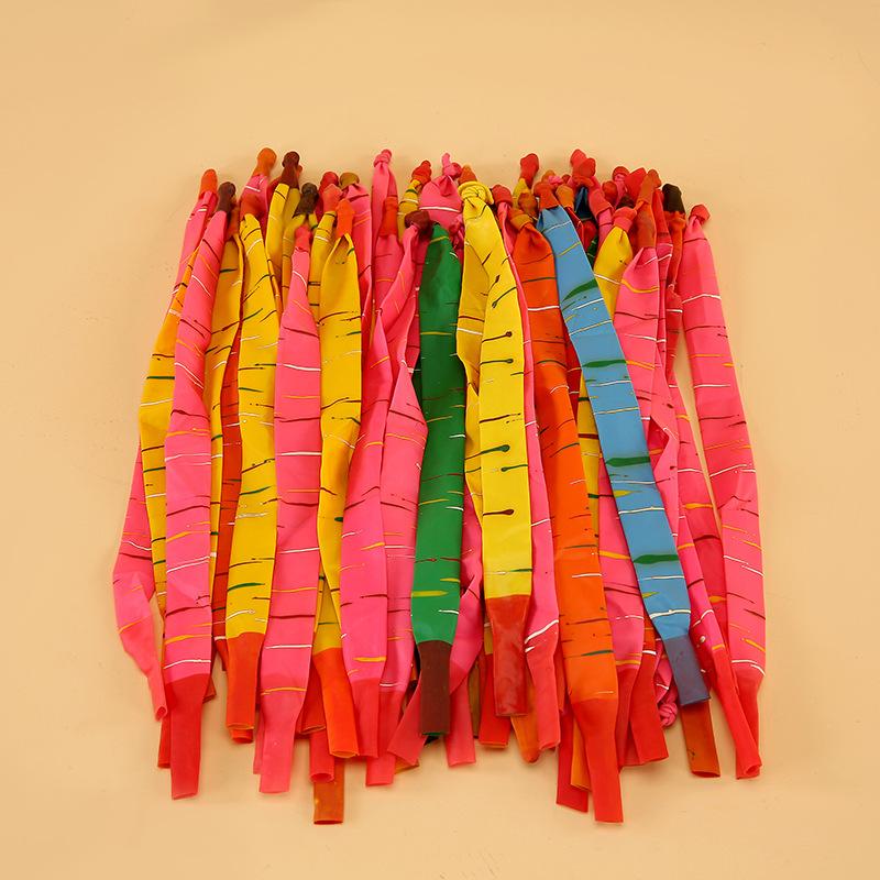 98pcs Long Latex Rocket Balloons Mixed Colors Flying Squeaking Birthday Party Decoration Classic Balloon Toy