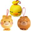 Keikawa Shoji Original Bath Scum Remover Akapakkun Set and Shiba Inu Absorbs Scum and Sebum [Seiei 3-Piece Tama, Chick, 20393]