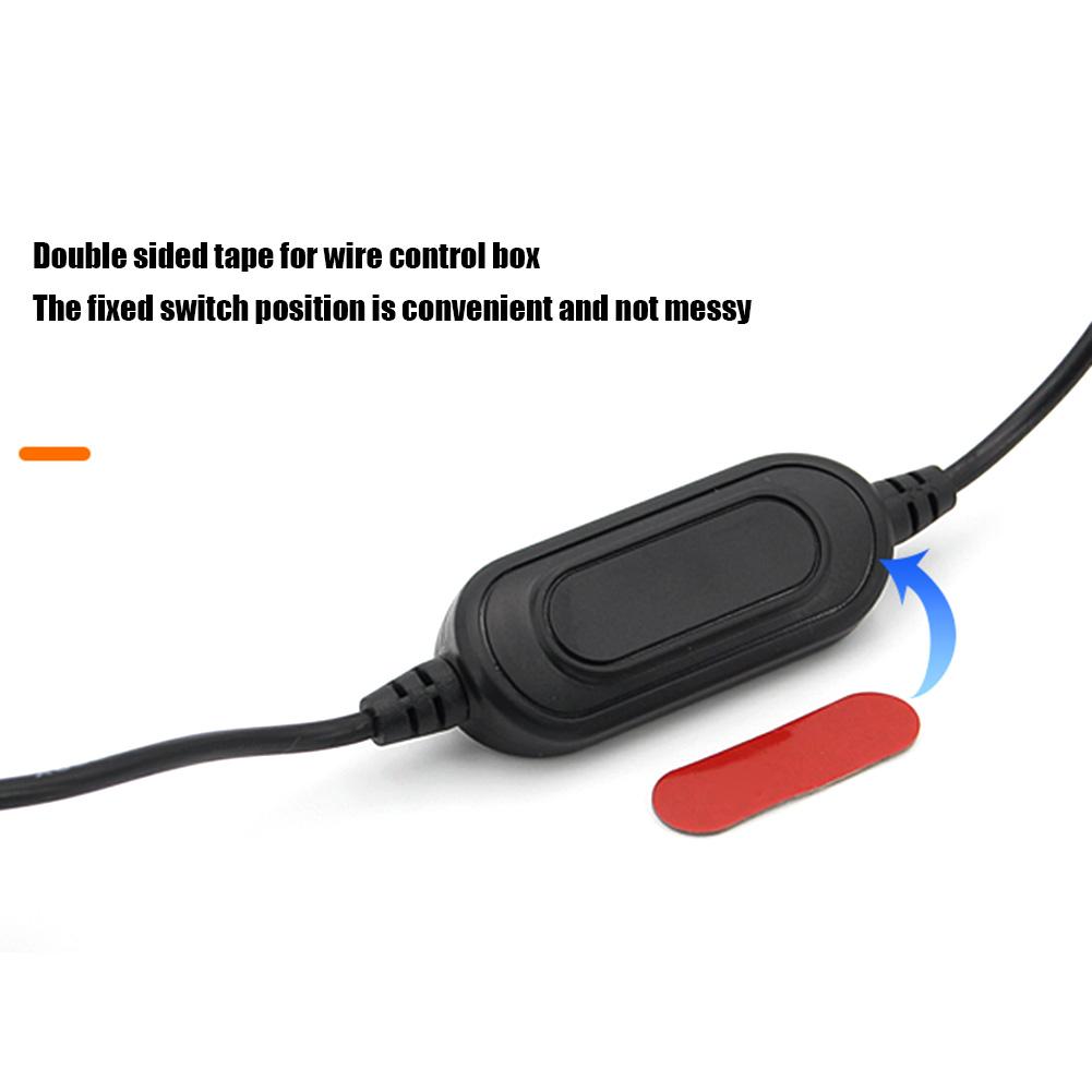 Dual Head Car Fan USB Powered with LED Lights Electric Car Fan 3 Speeds Adjustable Powerful Cooling Fan Multi-Angle Rotation