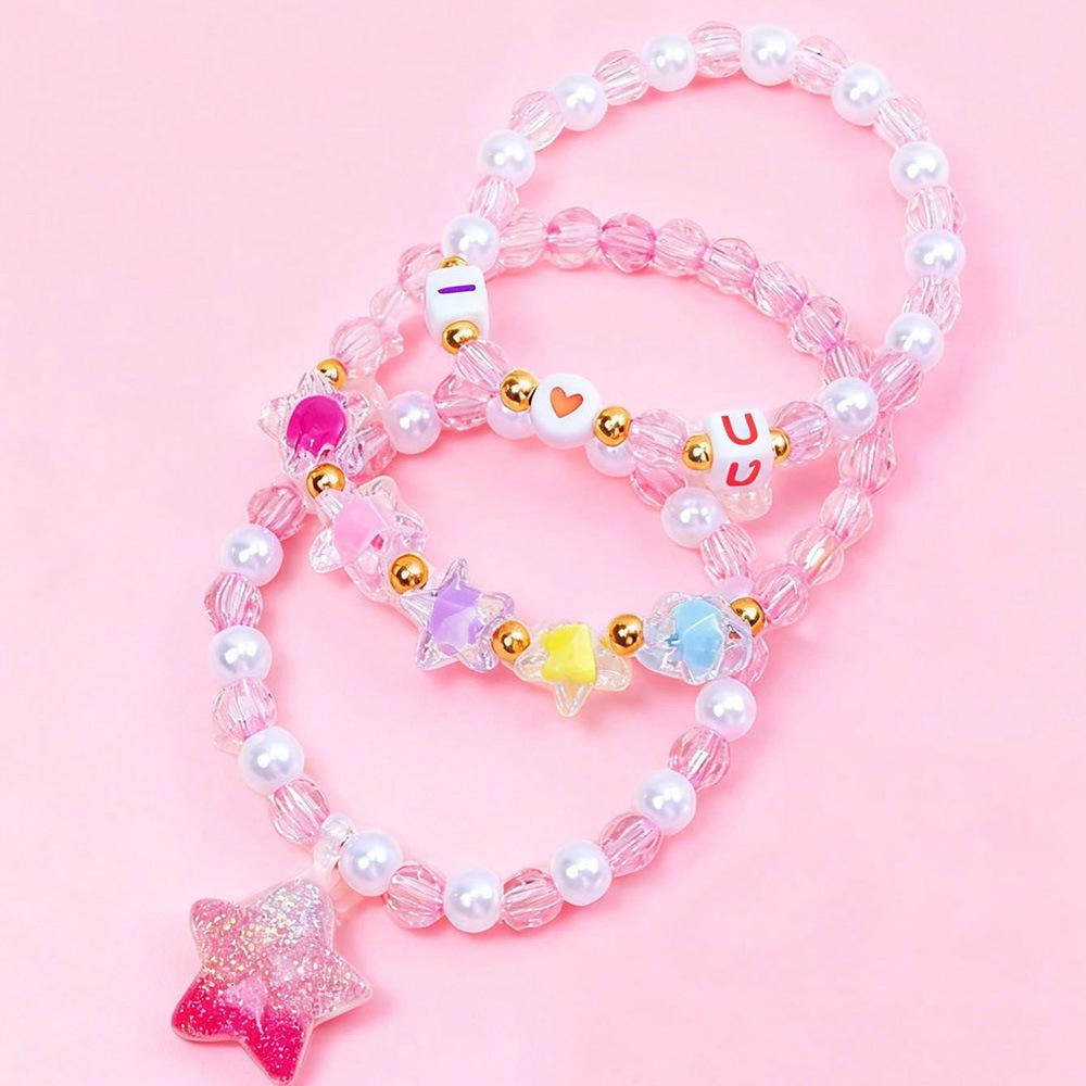 Conjunto Elegante de Pulseira com Pingente de Unicórnio para Meninas