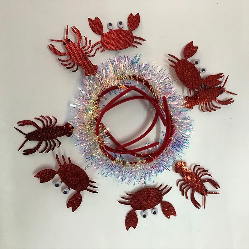Śliczne kraby homary kształt obręcz do włosów kobiety makijaż opaska dla dzieci festiwal występ na imprezie akcesoria do włosów