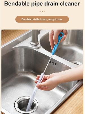 Flexible Pipe Clog Remover Hair Drain Cleaner Facial Washing Water Tank Cleaning Brush Water Pipe Tool