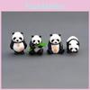 Charming 4pcs/set Lovely Mini Panda Action Figures For Cake Toppers And Collectibles