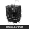 Mesh Shopping Baskets with Handles Metal Shopping Basket 12PCS Portable