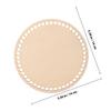 2Pcs Wood Bag Base for Crochet DIY Bag Making Sturdy Wooden Bottom Shaper Natural Texture Elegant Craft Supply Basket