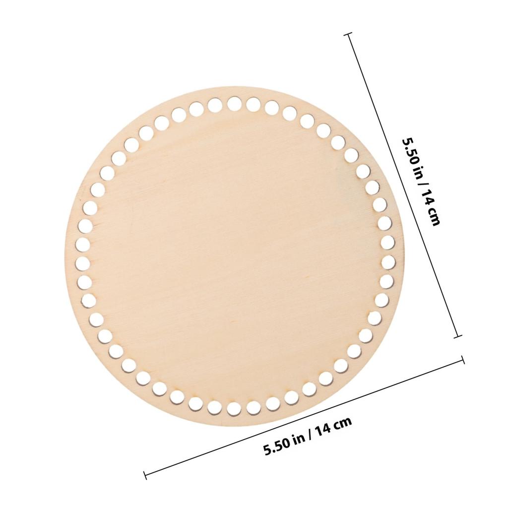 2Pcs Wood Bag Base for Crochet DIY Bag Making Sturdy Wooden Bottom Shaper Natural Texture Elegant Craft Supply Basket