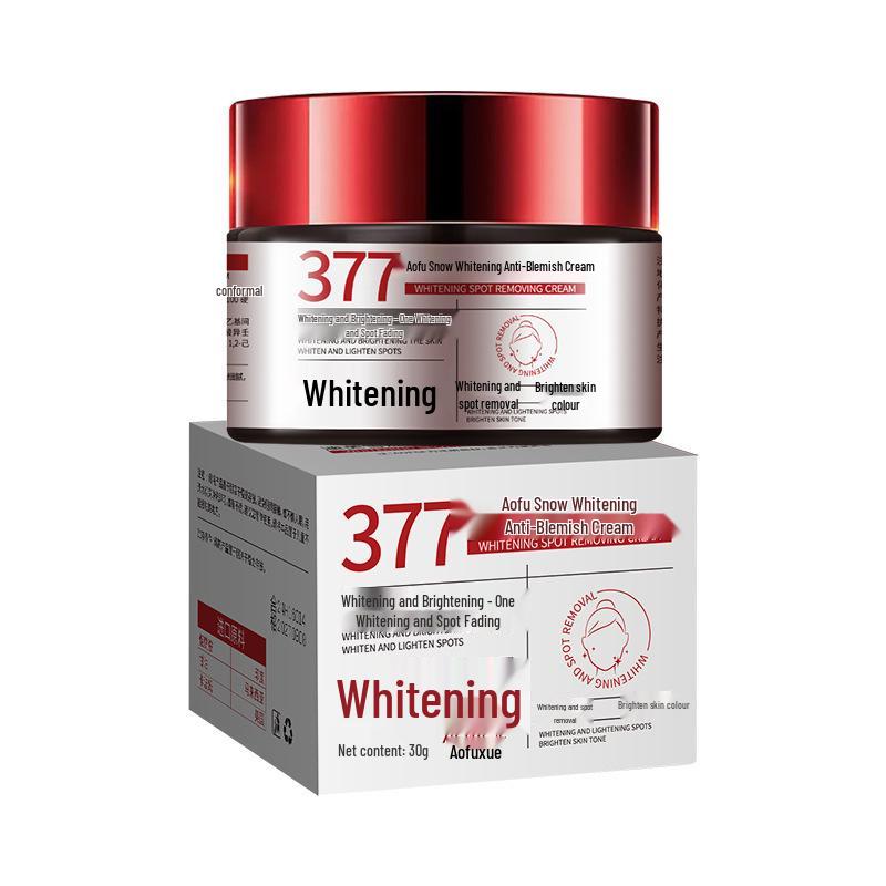 Introducing Aofu Snow 377: Whitening & Moisturizing Cream, Lightens Spots, Brightens & Rejuvenates Skin Tone.