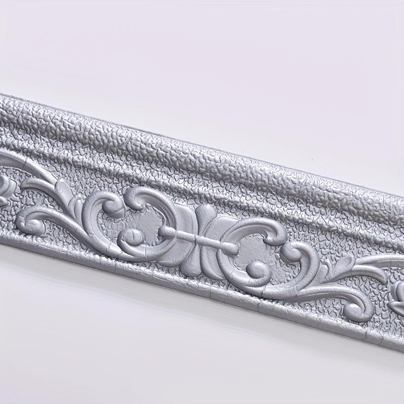 

Рулон 3D самоклеящихся водонепроницаемых настенных наклеек - складные, идеально подходят для украшения дома, многофункциональные настенные наклейки 230*8cm/90.55*3.15inch серый