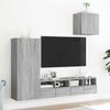 4 Piece Grey Sonoma Wood Based TV Wall Unit