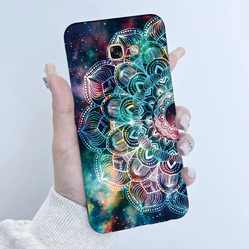 For Samsung Galaxy A5 2016 A7 2017 Phone Case Flower Girls Design Soft Silicone TPU Back Housing for SM-A510F A520F A720F Covers