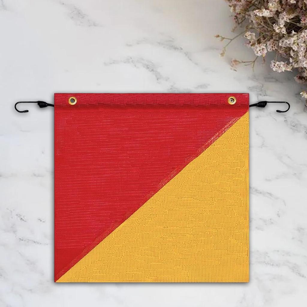 Safety Flag 6 Pieces Trailer Flags With Elastic Cord 18 X 18 Inch High Visibility Banner For Truck Load Farm Tow Vehicle Trailer