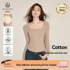 10A Antibacterial Women's Warm Velvet Long-Sleeve Top with Chest Pads, Self-Heating for Autumn/Winter