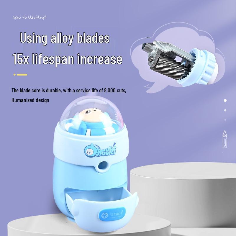 Cartoon Rotary Pencil Sharpener for Kids - Ideal for School and Home Use