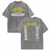 Vintage 90s King of Pop Michael Jackson Dangerous World Tour 1992 Washed T Shirts Men Women Fashion Hip Hop Short Sleeve2010