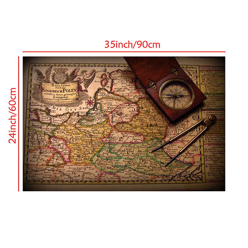 Vintage Dekoratif Harita Duvar Dekor Arka Plan Oturma Ev Çalışma Stüdyosu Malzemeleri Dekoratif Asılı Resim