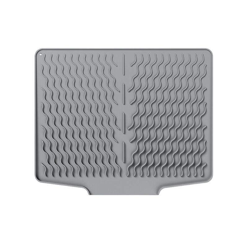 Silicone Dish Drying Mat With Drain Lip 15.6'' X 12.9'' Silicone Dish Drying Mat For Kitchen Counter, Sink Drying Mat