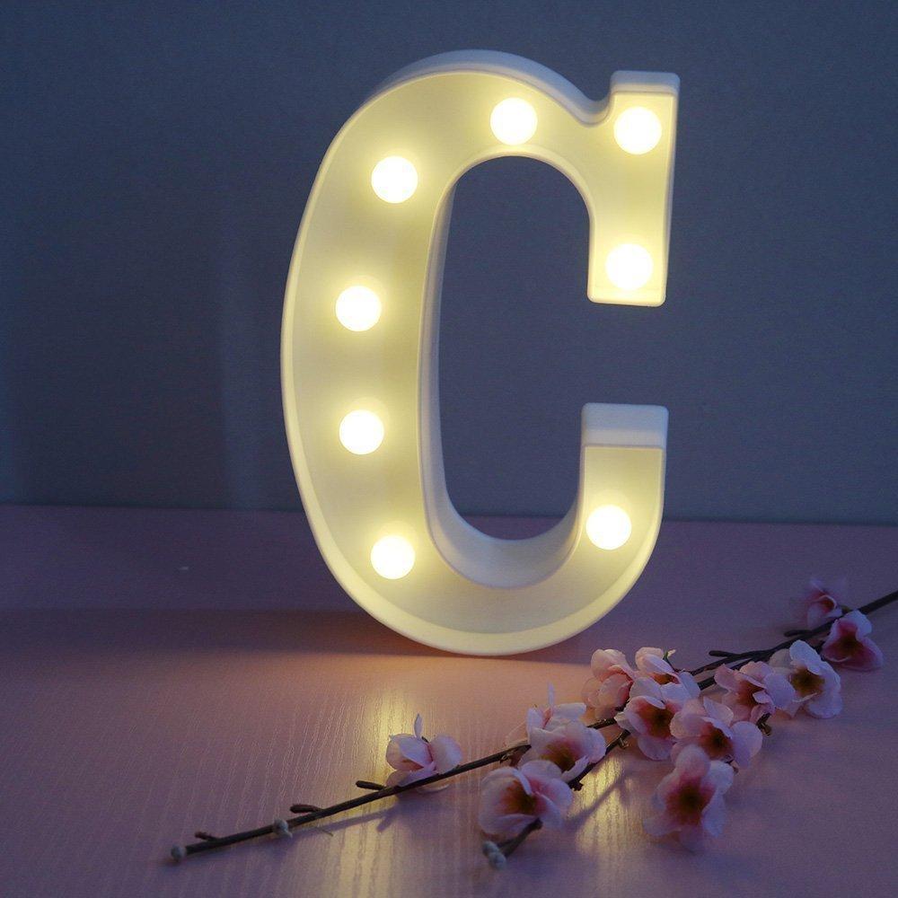 Wedding Decorative 26 Alphabet Name Letter LED Lights Luminous Number Lamp Romantic Theme Home Party Bedroom Decor Night Light