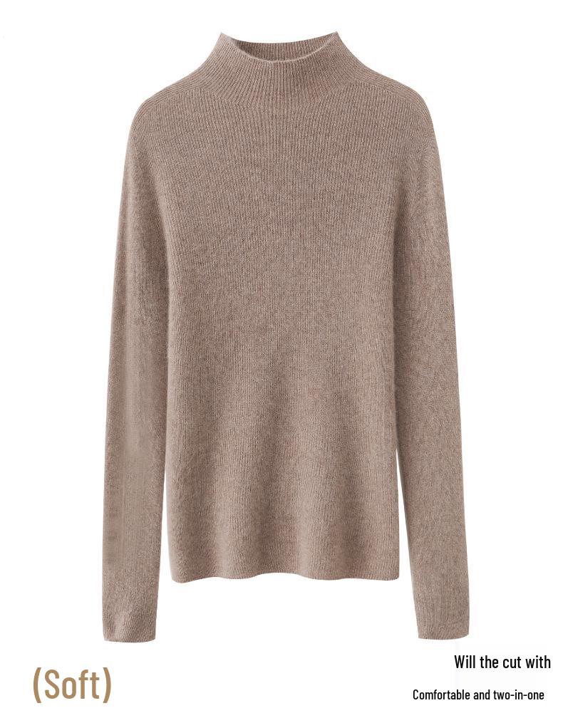 Women's Premium 100% Pure Cashmere Seamless Pullover Sweater - Versatile Knit Top