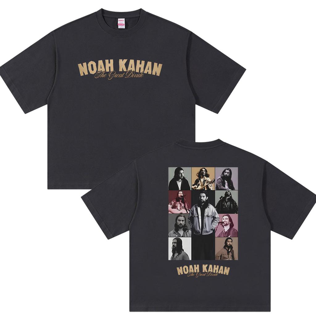 Noah Kahan The Great Divide Tour 2026 Graphic T Shirt Unisexs Vintage Hip Hop Short Sleeve Tshirts 100 Cotton Tshirt Streetwear