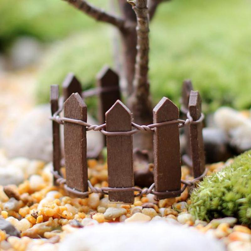 5 Stück Miniatur Kleiner Holzzaun DIY Feengarten Mikro Puppenhaus Tore Deko