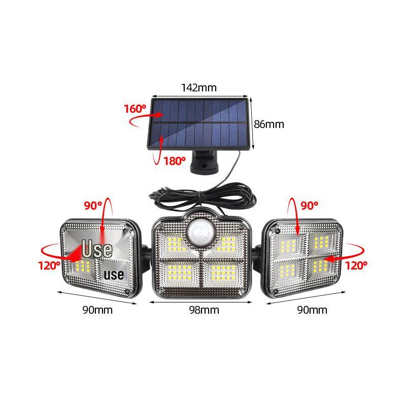 NuFeng 122-LED Outdoor Sensor Wall Light