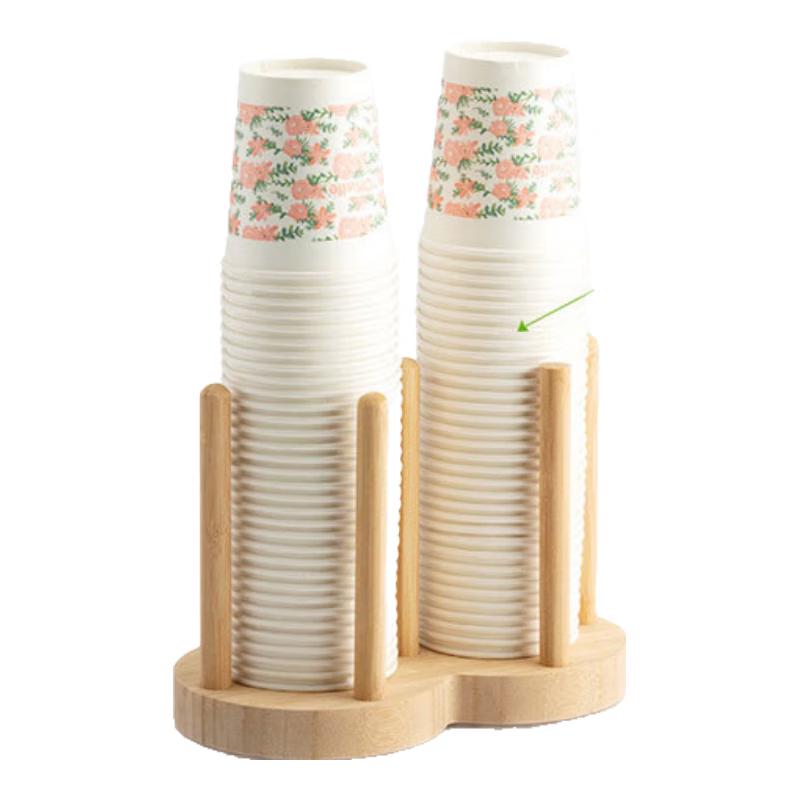 Bamboo Disposable Cup Holder and Dispenser