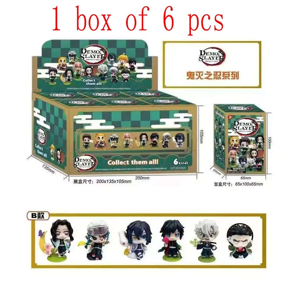 2026 Tanjiro Kamado Nezuko Demon-Slayer Anime Cartoon Figure Blind Box Creative  Statue Ornament Surprise Gift Box