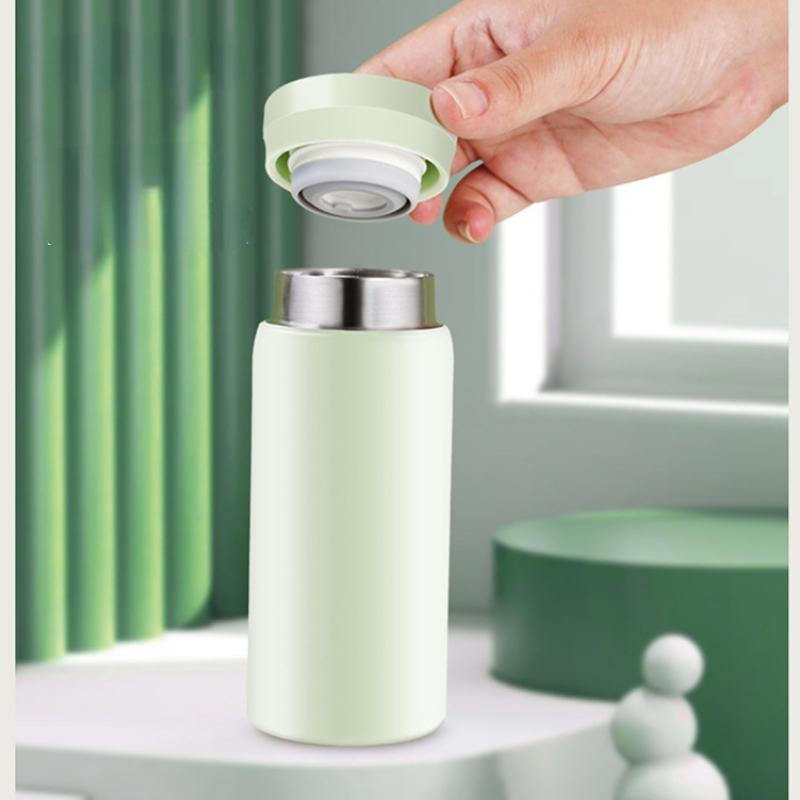 Portable Water Cup Thermos Cup 300ml Vacuum Flasks Portable Stainless Steel Thermos Cup Water Bottle Travel Tea Mug Office Thermos Cup
