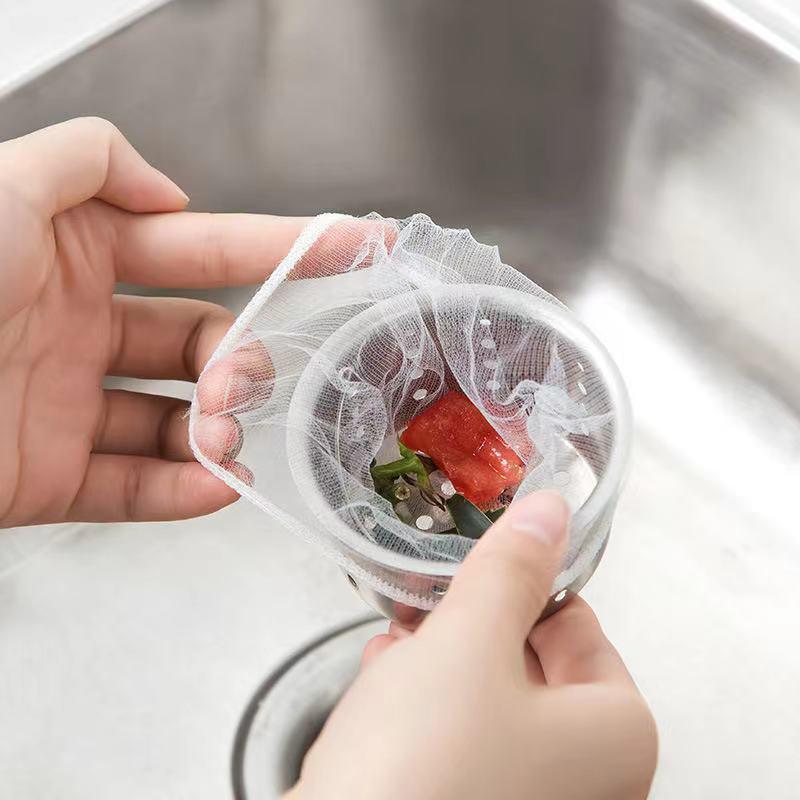 100Pcs/200Pcs Sink Strainer Good Toughness High Density Kitchen Sink Polyester Strainer Strong Load-Bearing Capacity