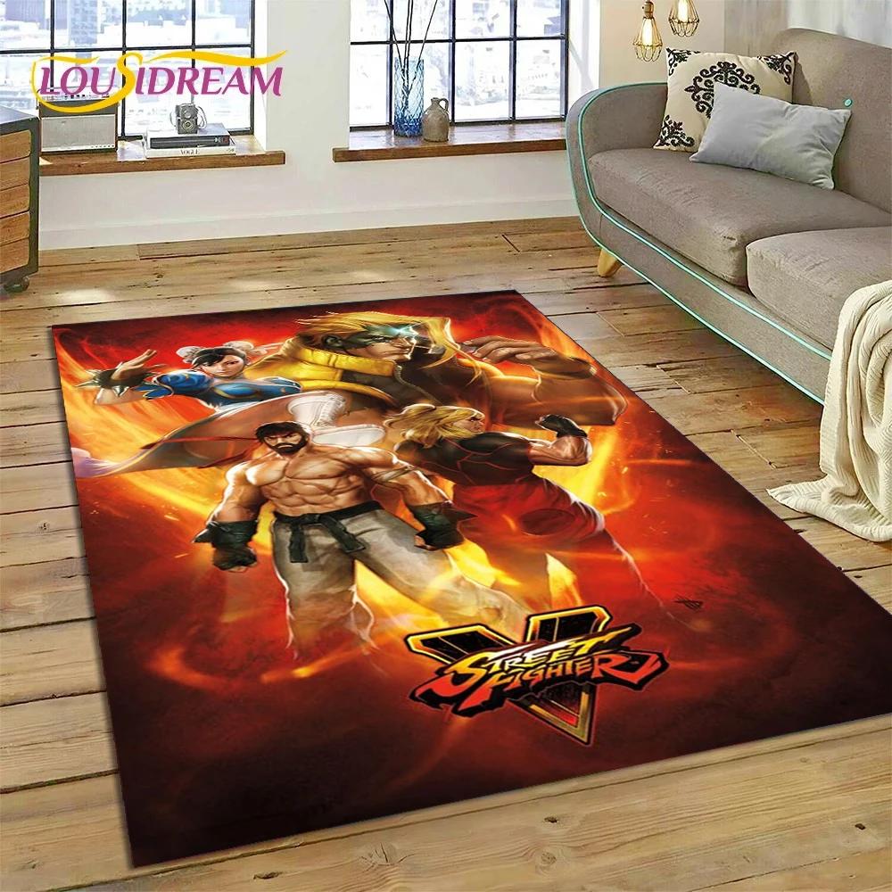 Lastest Retro Game Street Fighter SF Carpet for Living Room Bedroom Home Decor,Floor Mat Non-slip Decoration for Sofa Doormat
