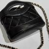 Mini Bucket Bag Women - Black Chain Strap Crossbody Handbag With Quilted Design