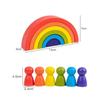 Holzbausteine Regenbogenförmiger Halbbogen Bunte Minion-Spielzeuge für frühkindliche Bildung Farberkennung Souptoys