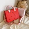 Leather women's bag  monochromatic  zipper  women's shoulder bag  beach bag  waterproof bags  new fashion
