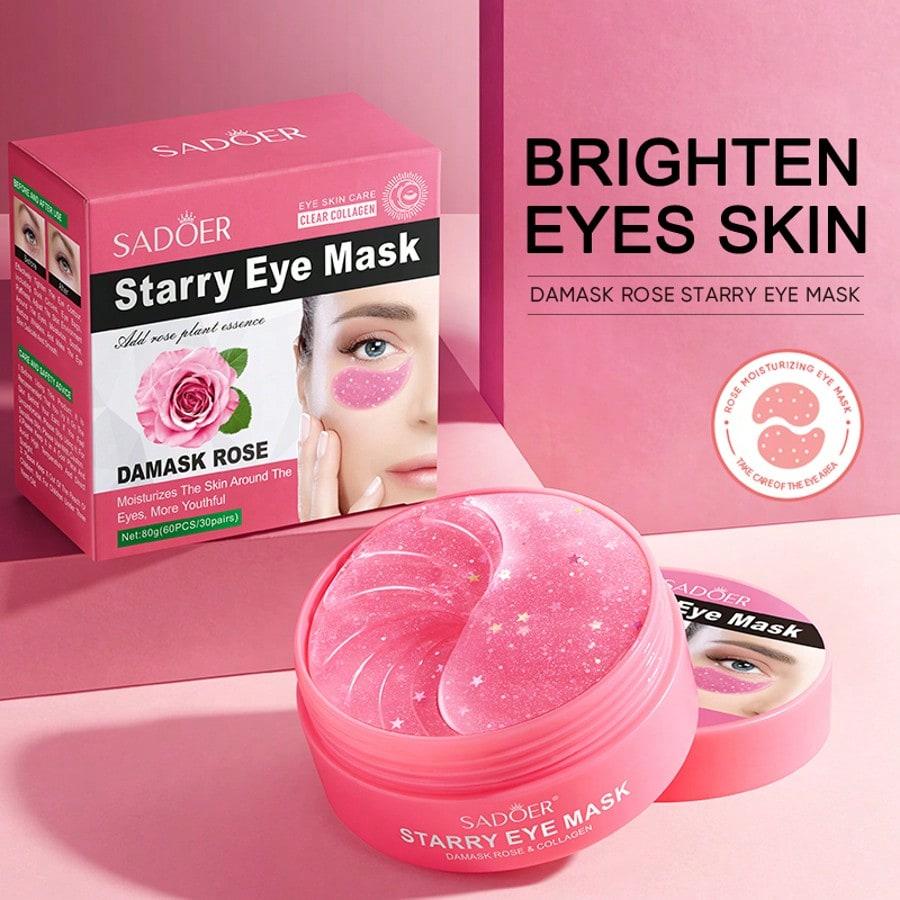 1PC Rose Starry Sky Eye Mask, Eye Mask Patches, Eye Care,Smooth,Moisten Skin,Brighten The Skin Aroun